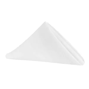 17"x17" Economy Polyester Napkin - White