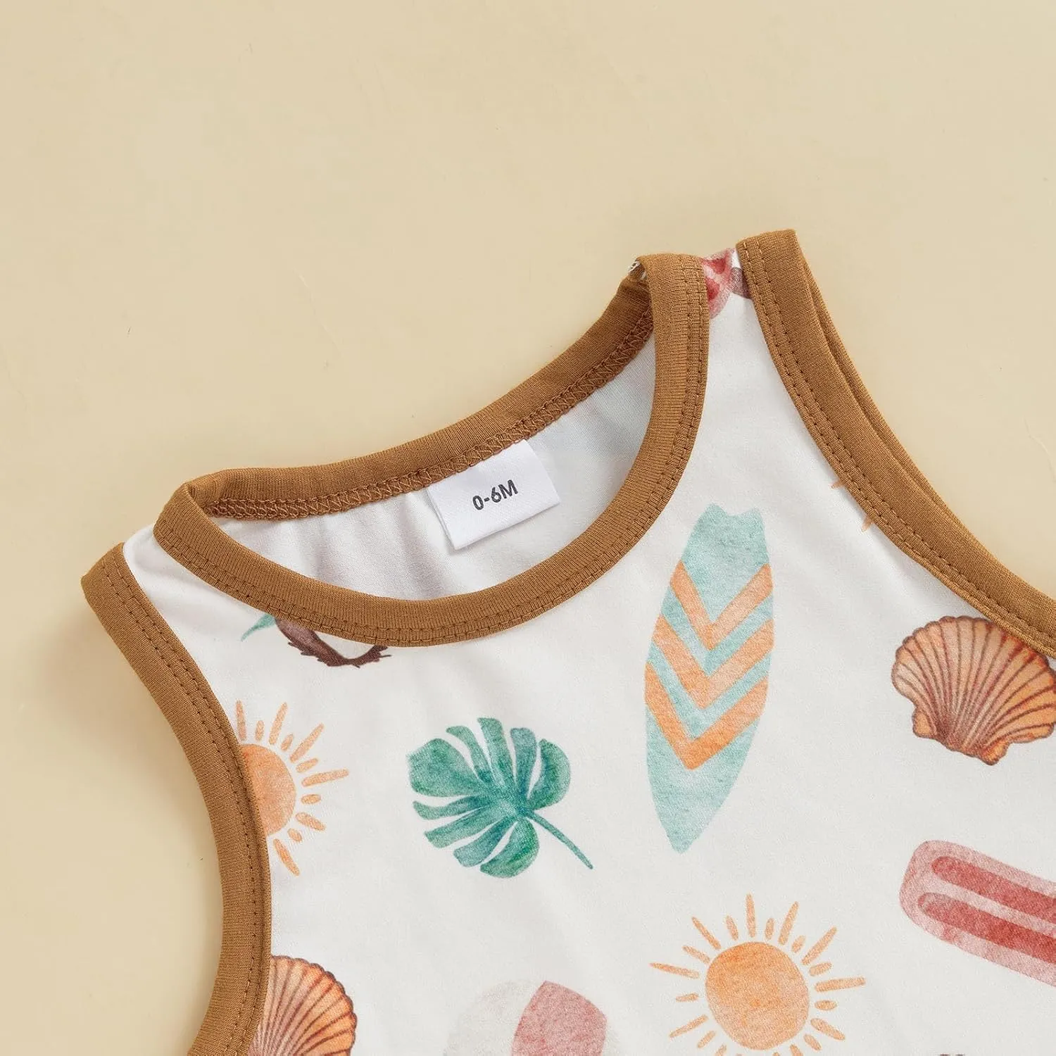 2Pcs Baby Boy Summer Outfits Sleeveless Sailboat Print Tank Tops   Pocket Shorts Set Toddler Clothes