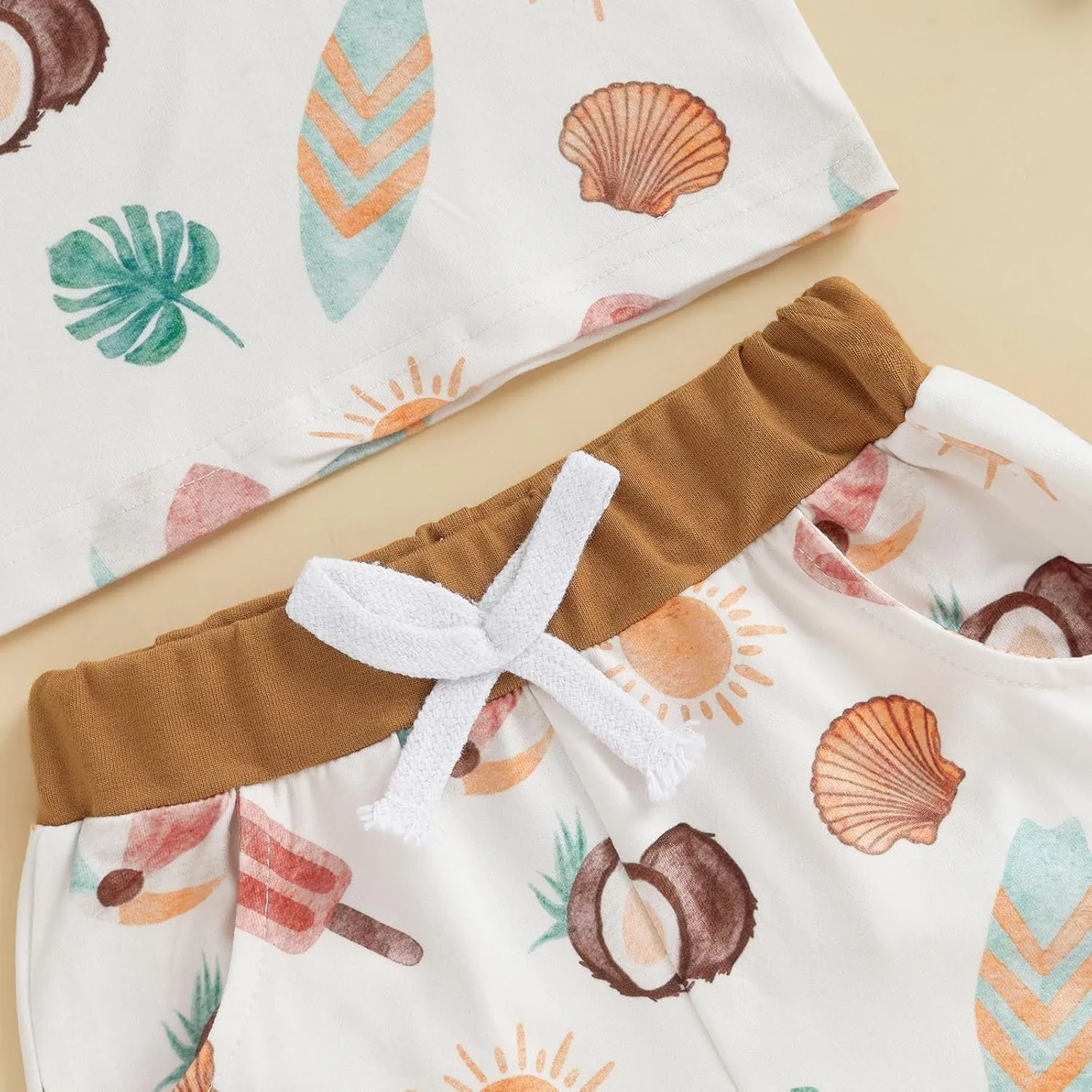 2Pcs Baby Boy Summer Outfits Sleeveless Sailboat Print Tank Tops   Pocket Shorts Set Toddler Clothes