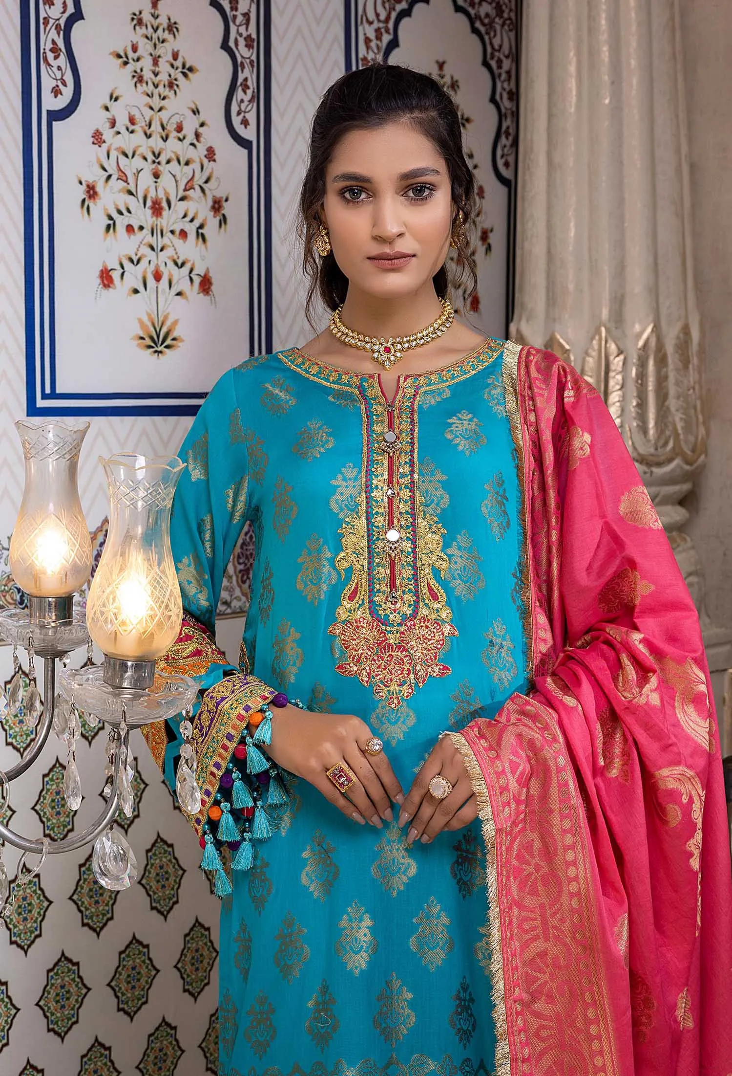 Adan's Libas Naqsh · Schiffli Embroidered Jacquard Lawn Collection – Cherry Blossom