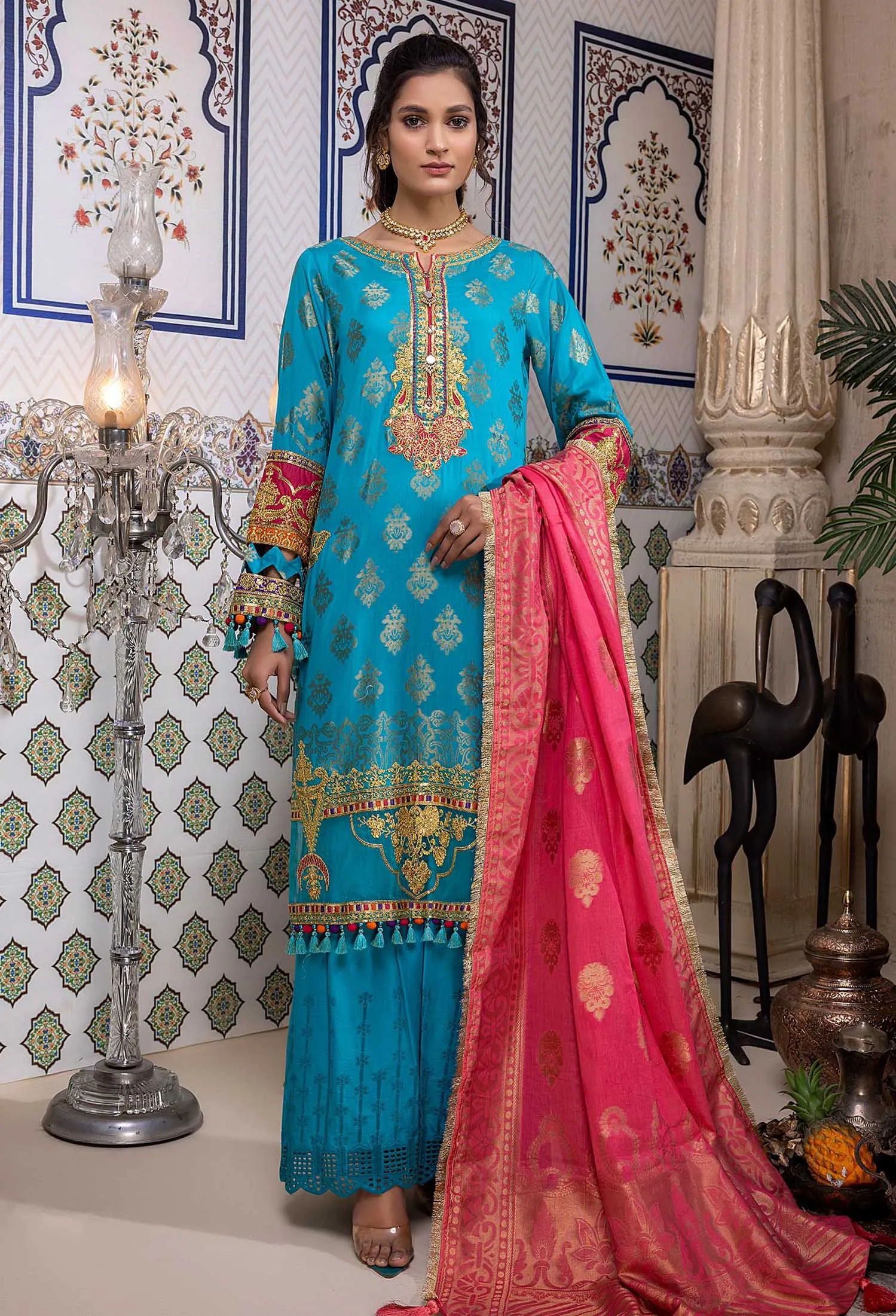 Adan's Libas Naqsh · Schiffli Embroidered Jacquard Lawn Collection – Cherry Blossom