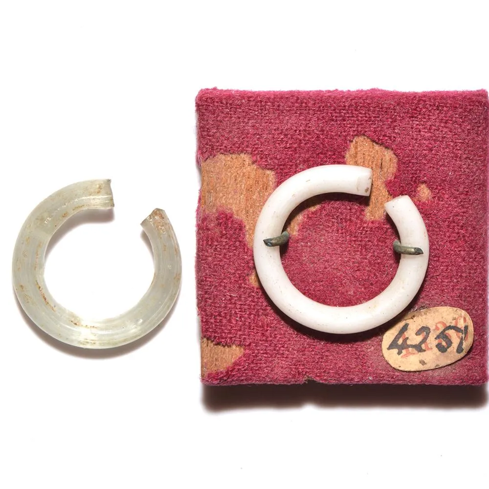 An Egyptian Glass Earring, New Kingdom, Late 18th - 19th Dynasty, ca. 1550 - 1290 BCE
