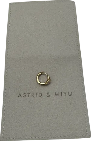 Astrid & Miyu Yellow 18k Gold Plated Silver Triple Crystal Single Hoop Earring