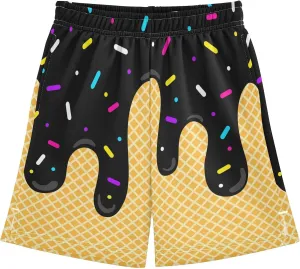 Boys Athletic Shorts Size 7-15 Boys' Casual Shorts with Pockets Elastic Waist Summer Kids Bottom for Sports Homewear