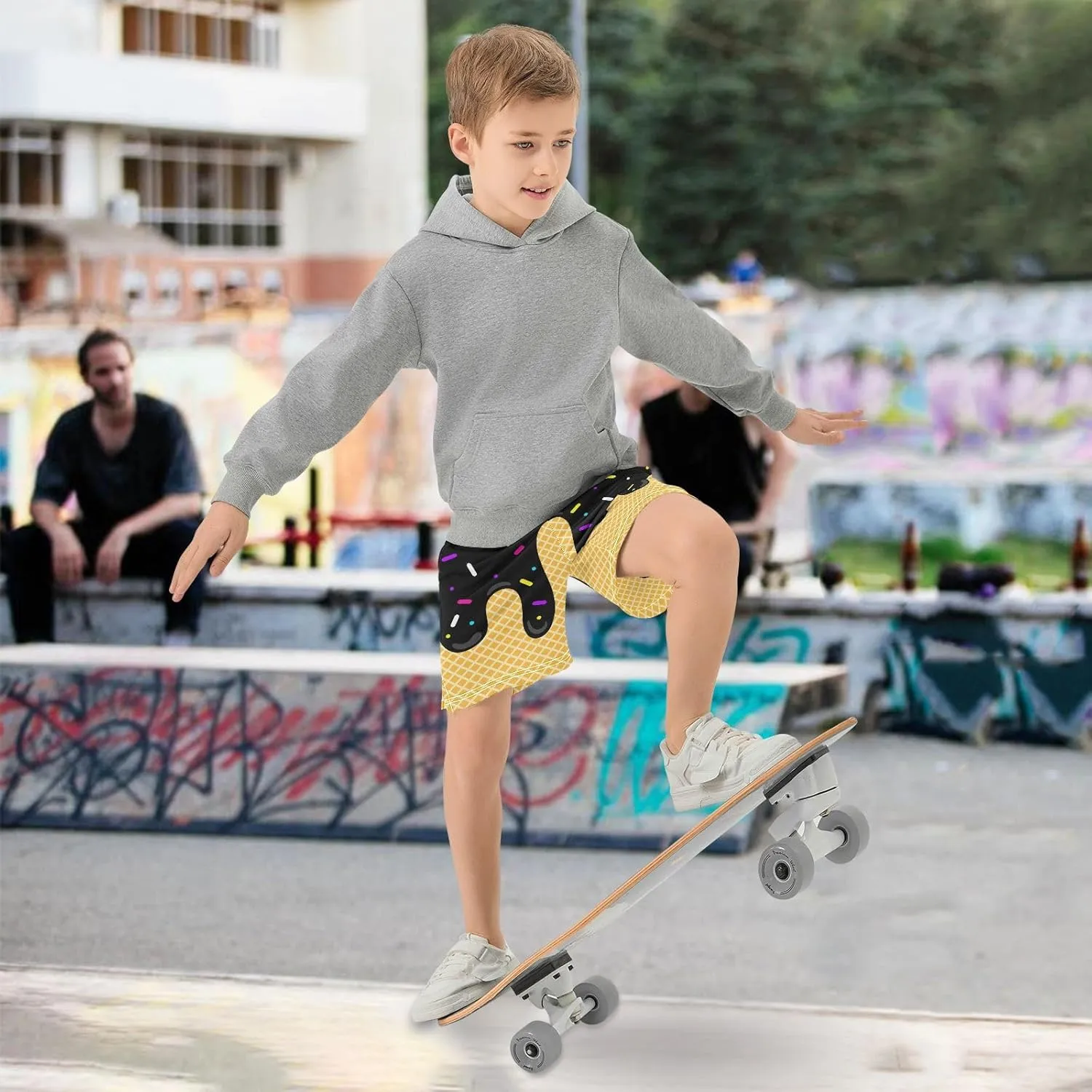 Boys Athletic Shorts Size 7-15 Boys' Casual Shorts with Pockets Elastic Waist Summer Kids Bottom for Sports Homewear