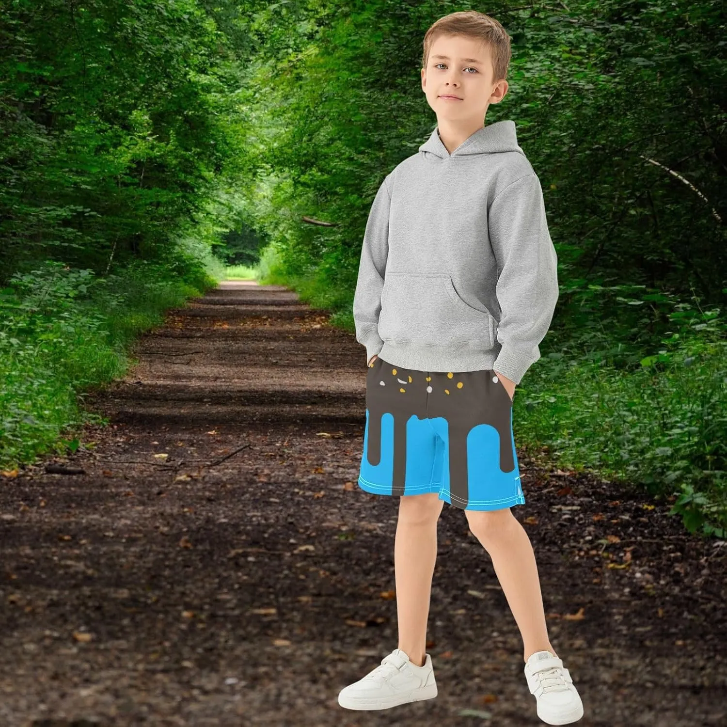 Boys Athletic Shorts Size 7-15 Boys' Casual Shorts with Pockets Elastic Waist Summer Kids Bottom for Sports Homewear