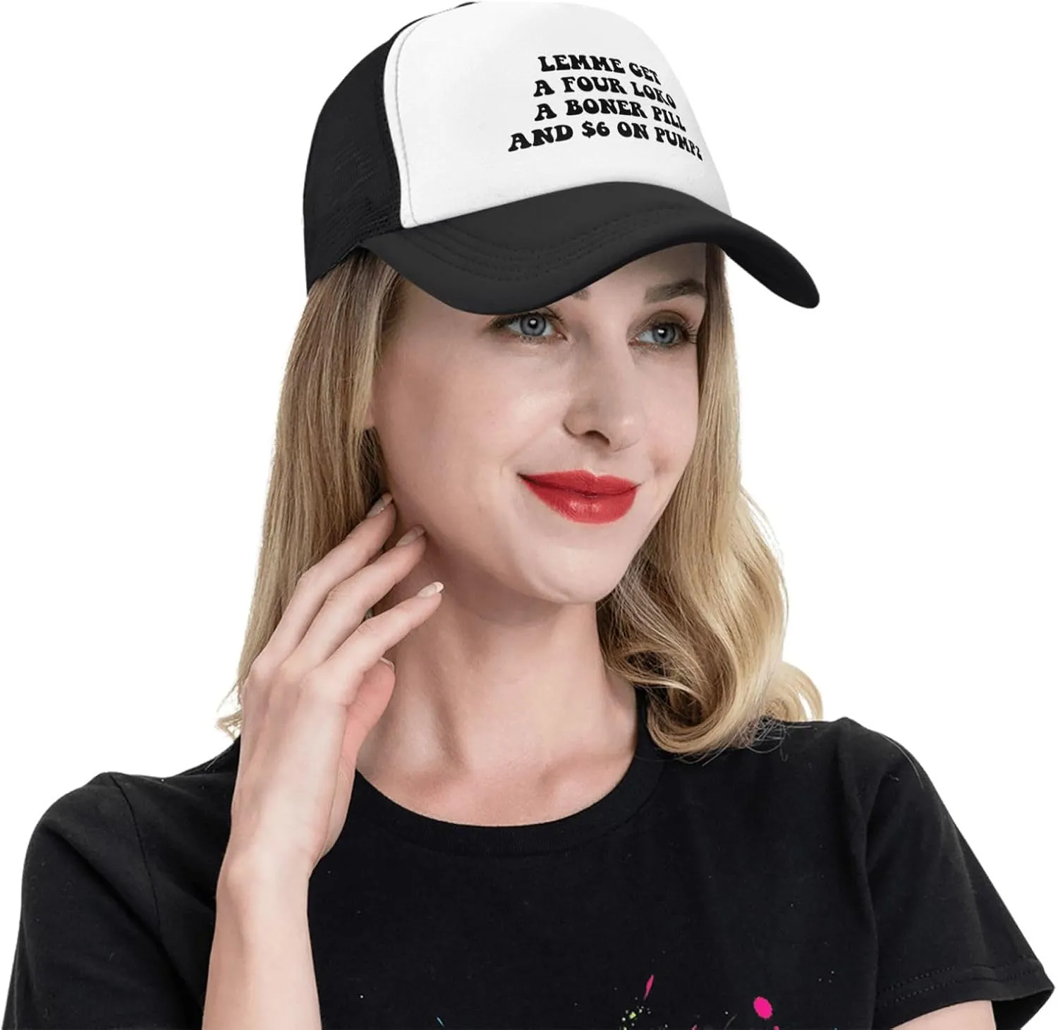 Buxtom Probably Gonna Clog Your Toilet Later Funny Adjustable Mesh Trucker Hat Unisex Fishing Caps Men WomenBlack