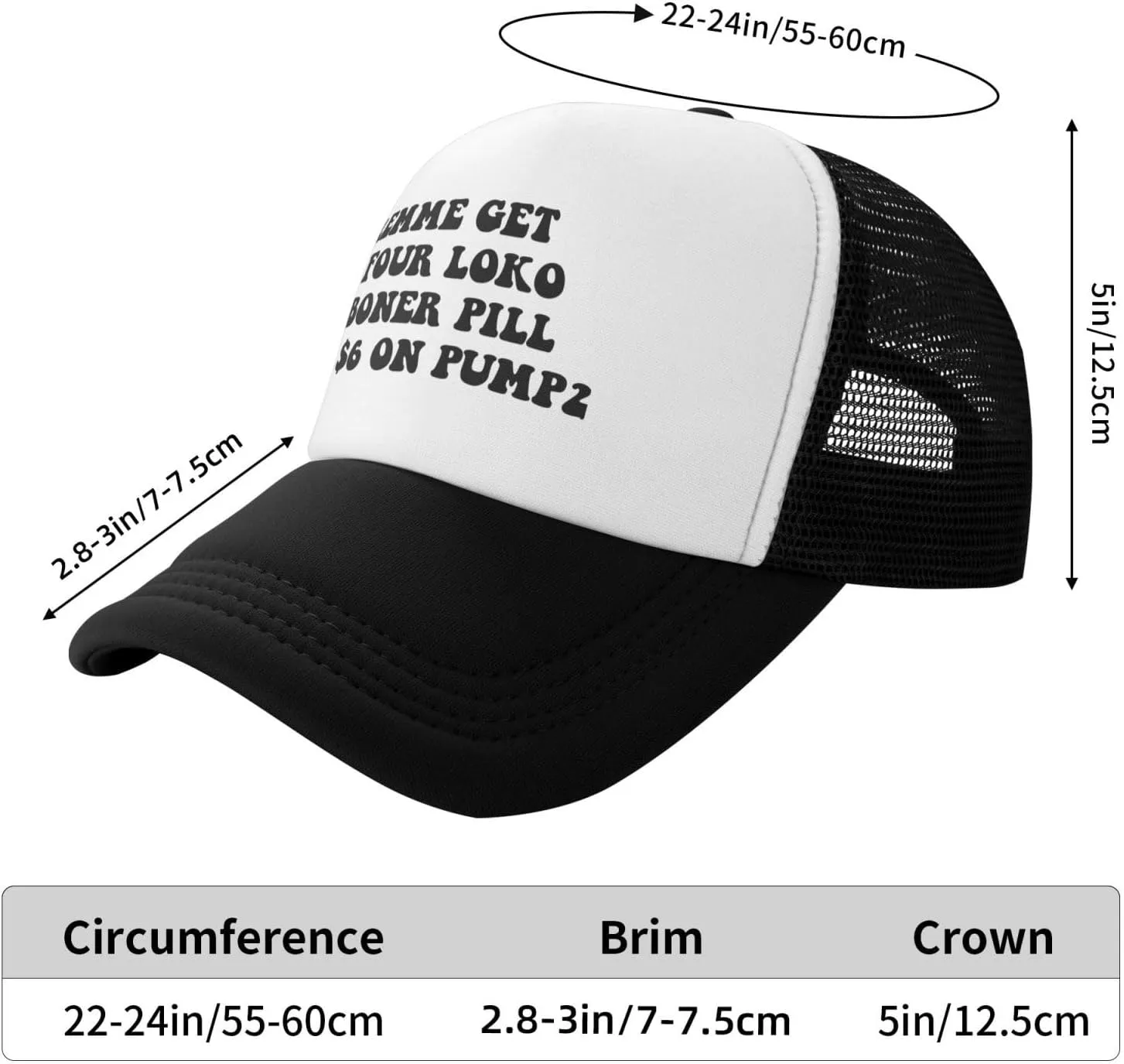 Buxtom Probably Gonna Clog Your Toilet Later Funny Adjustable Mesh Trucker Hat Unisex Fishing Caps Men WomenBlack