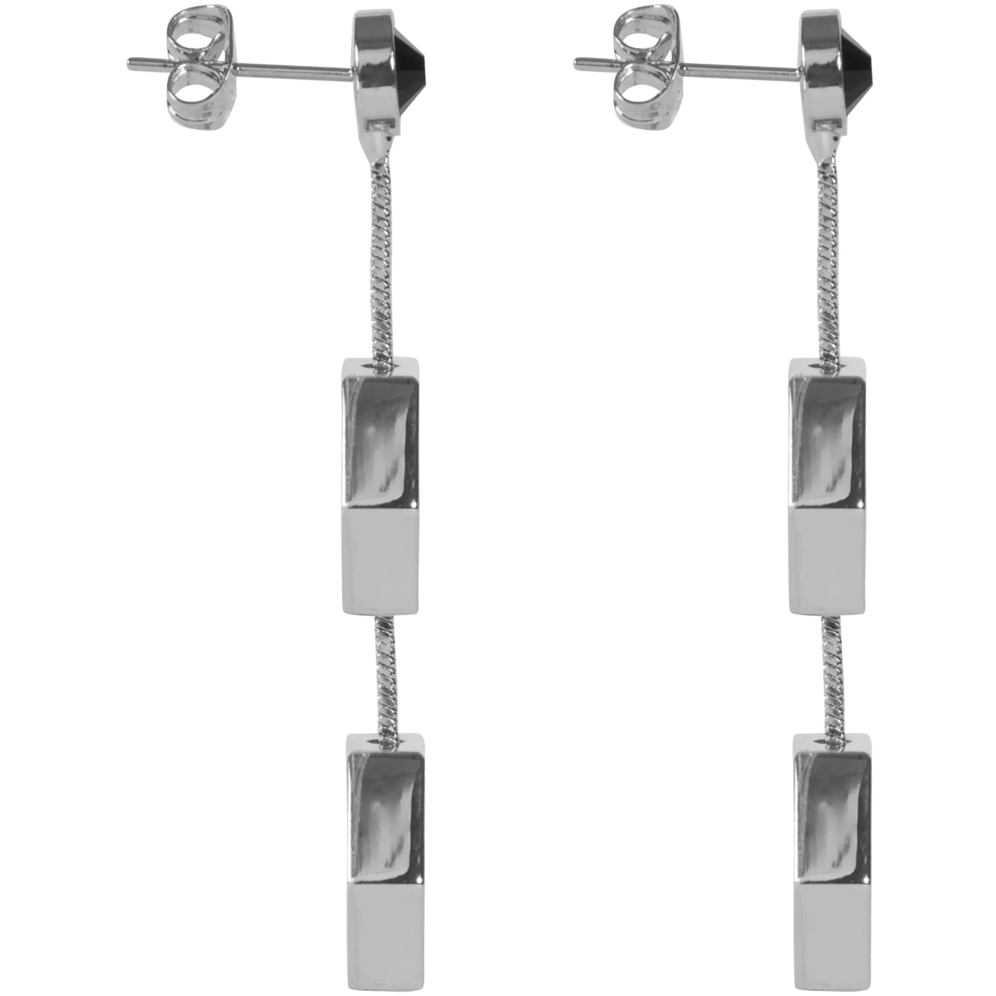 Crystal Hexagon - 1.5" Austrian Crystal Dangle Earrings