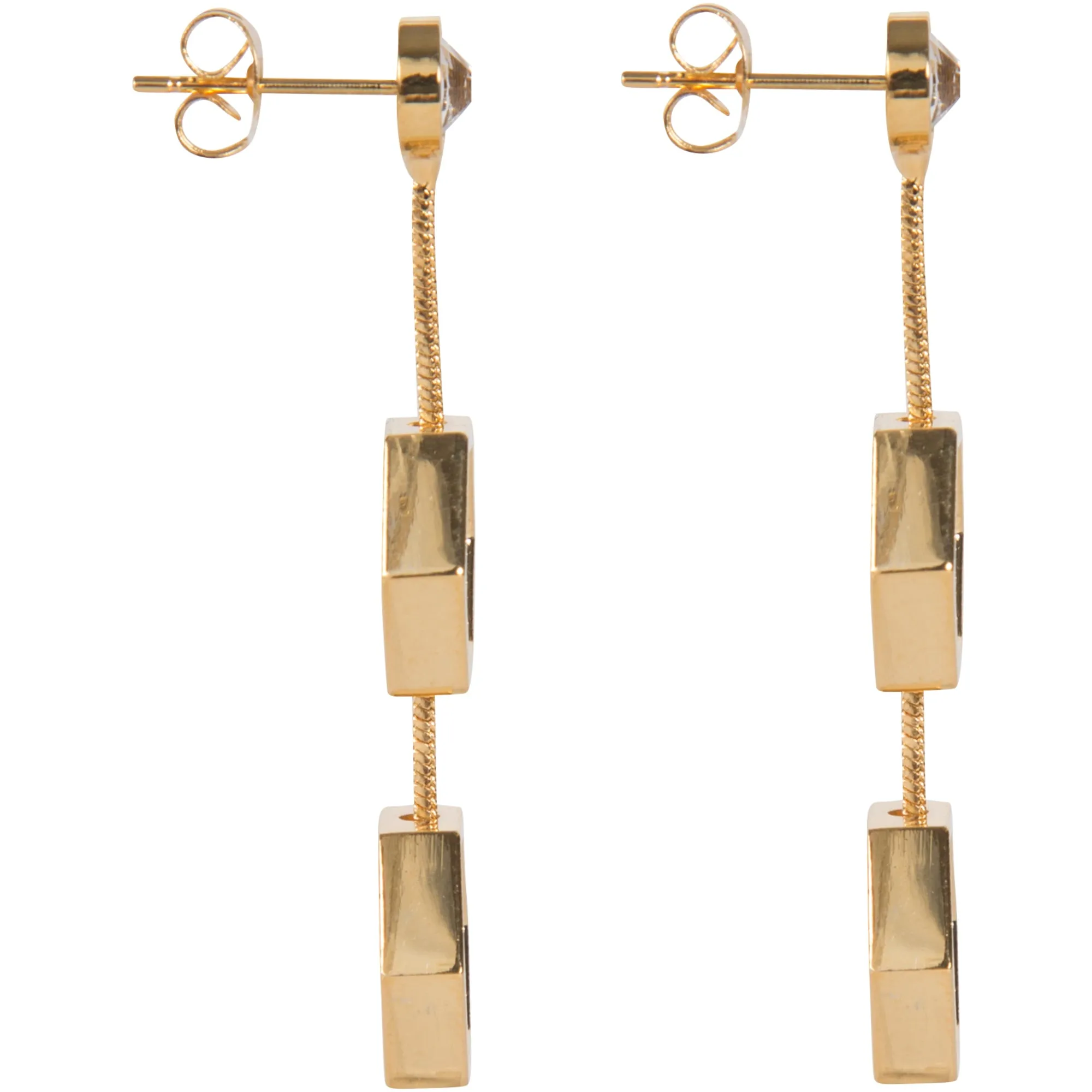 Crystal Hexagon - 1.5" Austrian Crystal Dangle Earrings