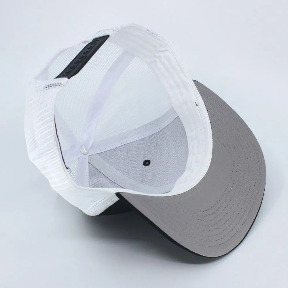Embroidered Vintage Cars Cotton Flat Brim Mesh Snapback Trucker Baseball Cap