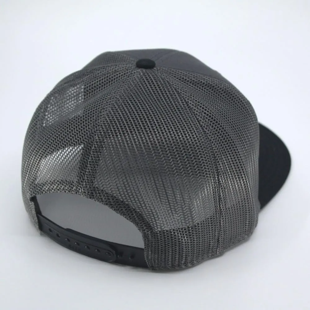 Embroidered Vintage Cars Cotton Flat Brim Mesh Snapback Trucker Baseball Cap