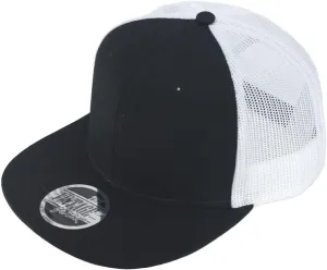 Embroidered Vintage Cars Cotton Flat Brim Mesh Snapback Trucker Baseball Cap