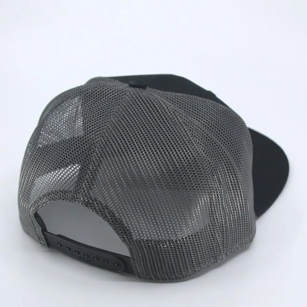 Embroidered Vintage Cars Cotton Flat Brim Mesh Snapback Trucker Baseball Cap