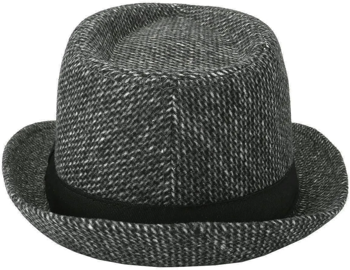 FALETO Unisex Classic 20s Trilby Fedora Hat with Band Casual Jazz Cap Manhattan