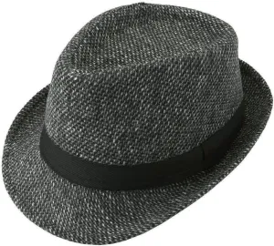 FALETO Unisex Classic 20s Trilby Fedora Hat with Band Casual Jazz Cap Manhattan