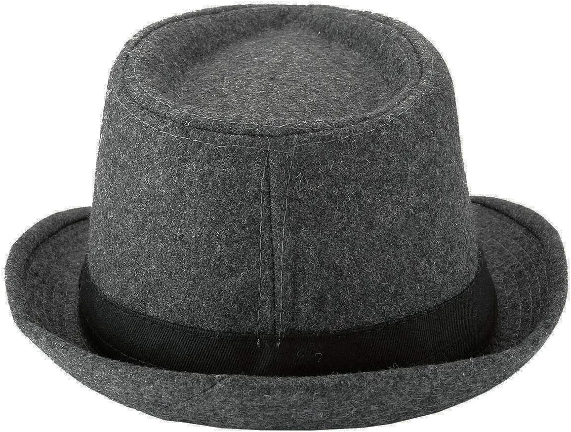 FALETO Unisex Classic 20s Trilby Fedora Hat with Band Casual Jazz Cap Manhattan