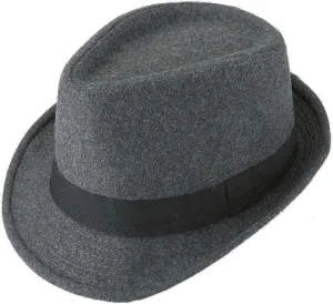 FALETO Unisex Classic 20s Trilby Fedora Hat with Band Casual Jazz Cap Manhattan