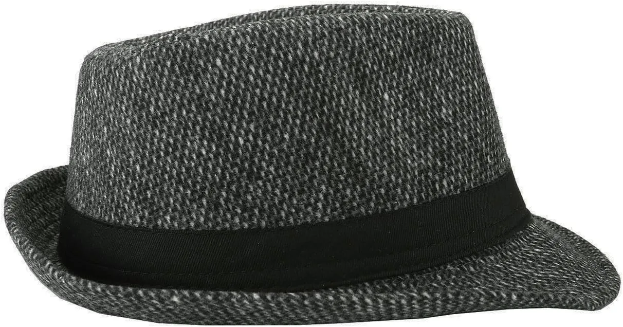 FALETO Unisex Classic 20s Trilby Fedora Hat with Band Casual Jazz Cap Manhattan