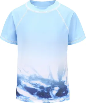 Girls Short Sleeve Rash Guard Swim Shirt for Girls Hawaiian Swimsuits UPF 50  Sun Protection Swim Top Bathing Suit 3-16 Years