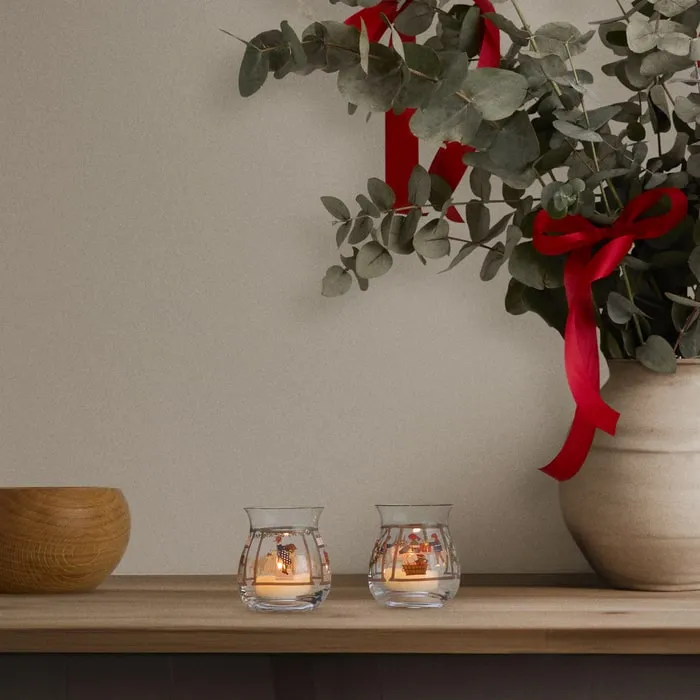 Holmegaard Christmas Tealight Holder 2024, Multi, H: 3.0", 2 pcs.