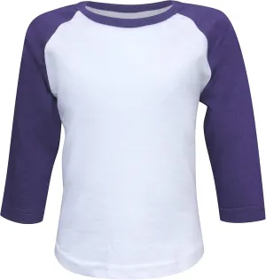 ILTEX Kids & Youth Baseball Raglan T-Shirt 3/4 Sleeve Infant Toddler Youth Athletic Jersey Sports Casual (20  Colors)