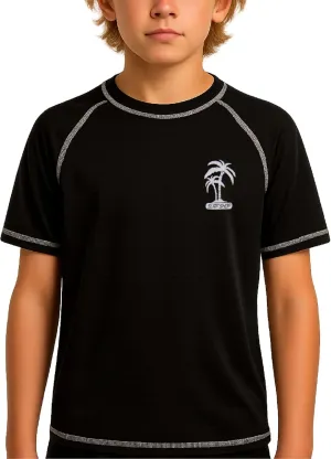 iXtreme Boys Rash Guard - UPF50  Short Sleeve Swim Shirts for Boys - Quick Dry Swimwear for Infant Toddler & Big Boy (12M-18)