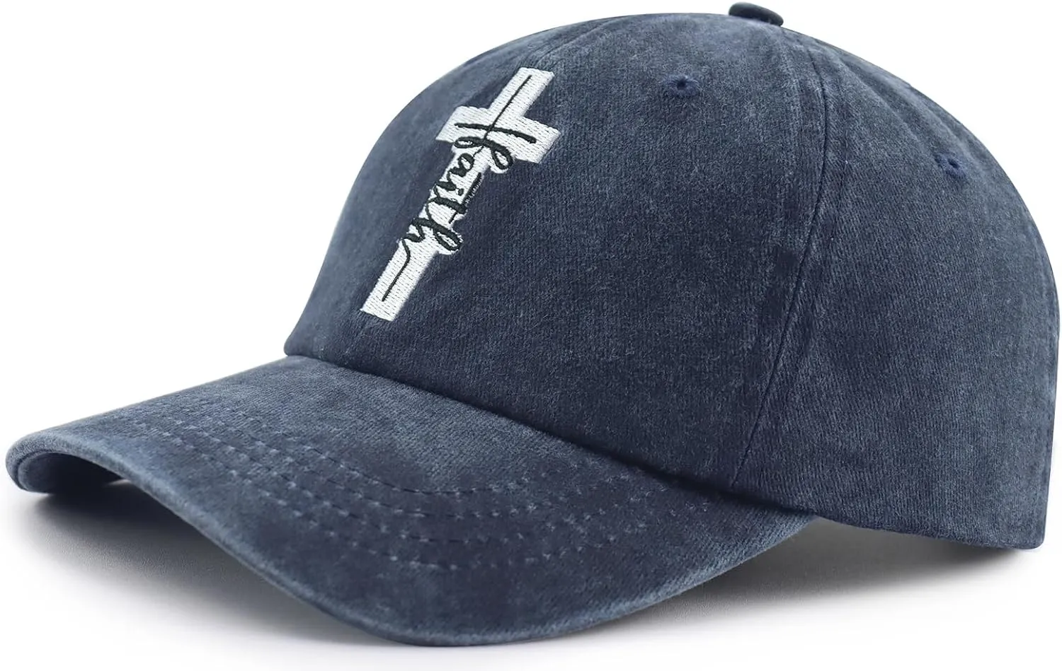 Jesus Cross Hat for Men Women, Funny Adjustable Cotton Embroidered Christian Religious Faith Baseball Cap