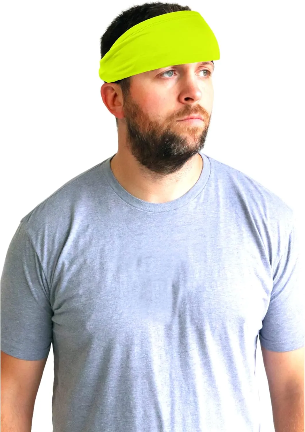 Kenz Laurenz Performance Headband Moisture Wicking Athletic Sports Head Band Wide Head Band Sweatband - Workout, Soccer, Softball, Basketball