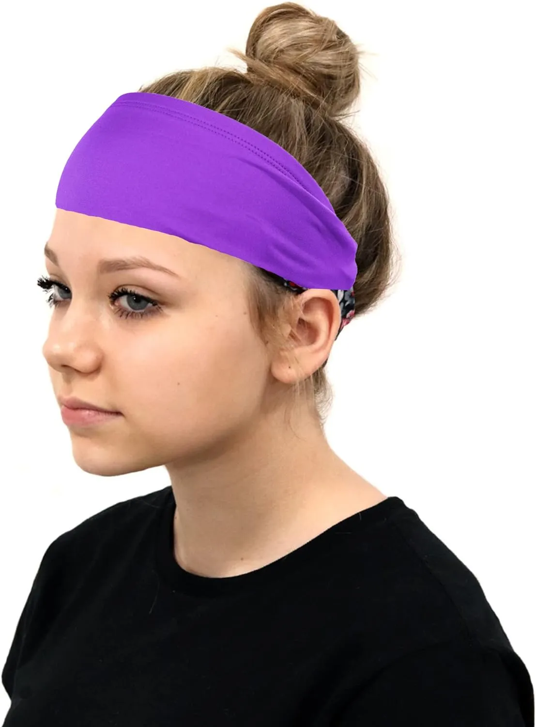 Kenz Laurenz Performance Headband Moisture Wicking Athletic Sports Head Band Wide Head Band Sweatband - Workout, Soccer, Softball, Basketball