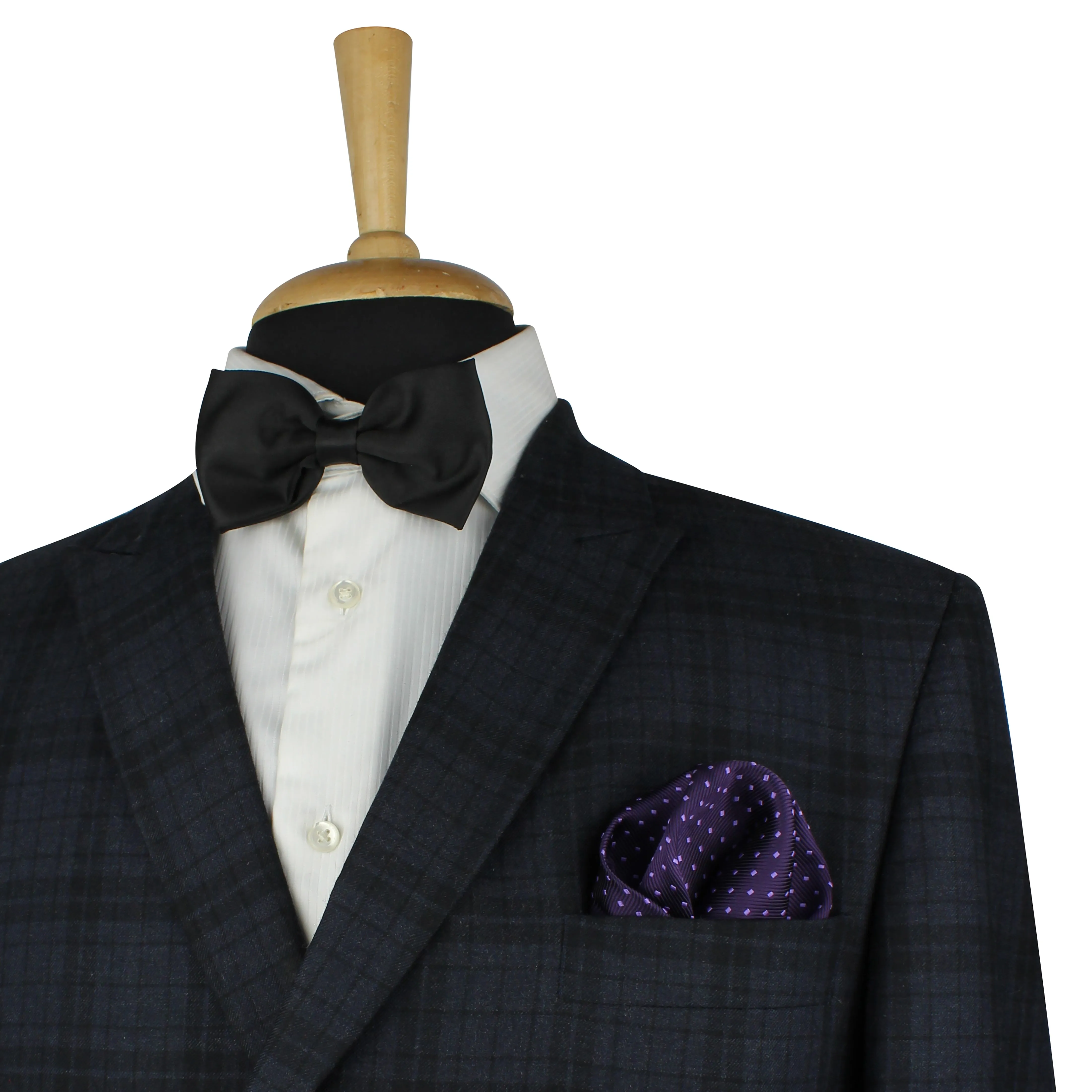 Kovove Purple Polka Dot Necktie and Pocket Square Gift Box