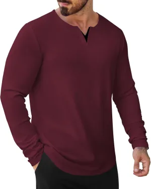 Mens 3 Pack T Shirts Casual Fashion Longline V-Neck Shirt Tee