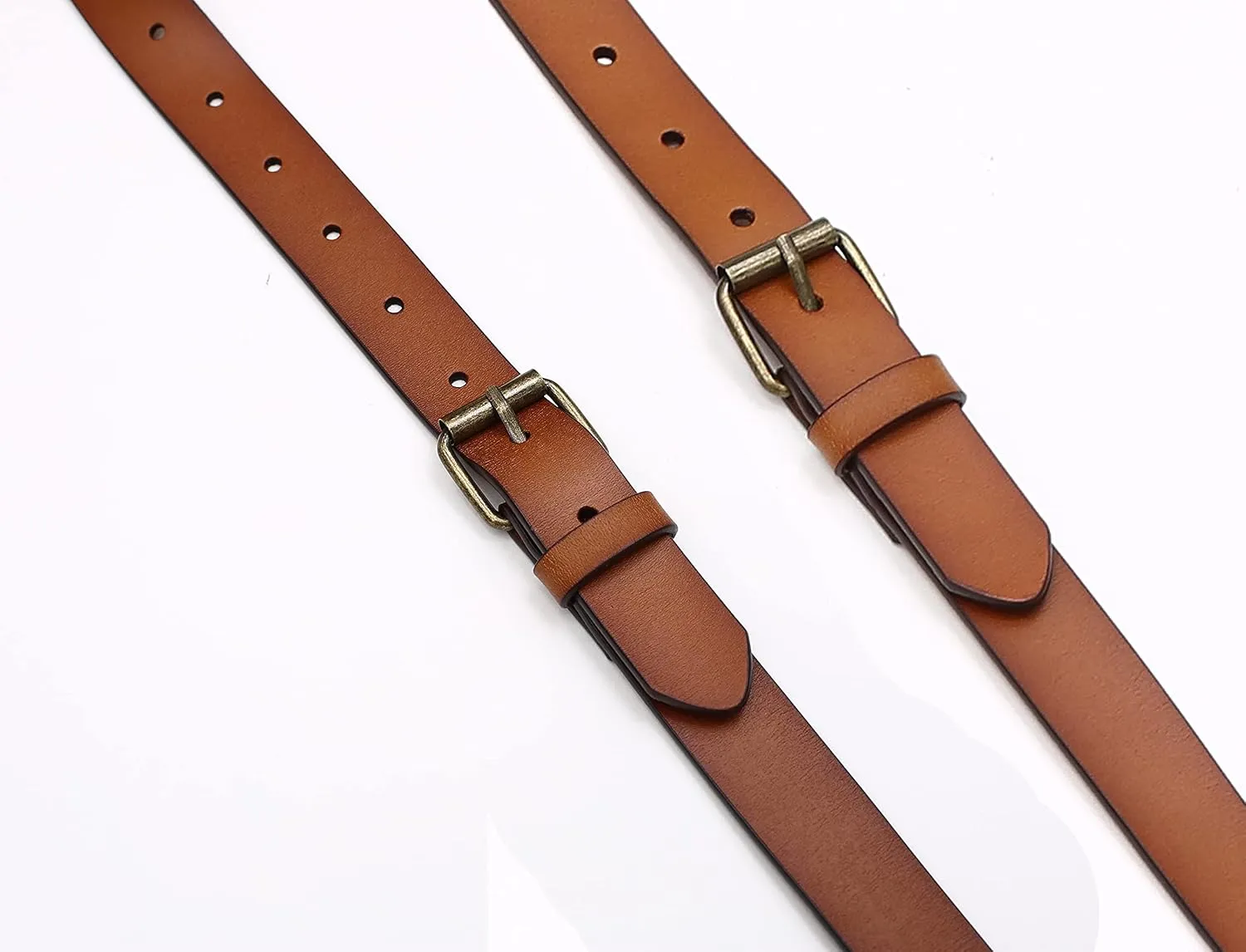 Mens Suspenders X Back Design Leather Suspenders Adjustable Brown Braces Groomsmen Gift for Wedding
