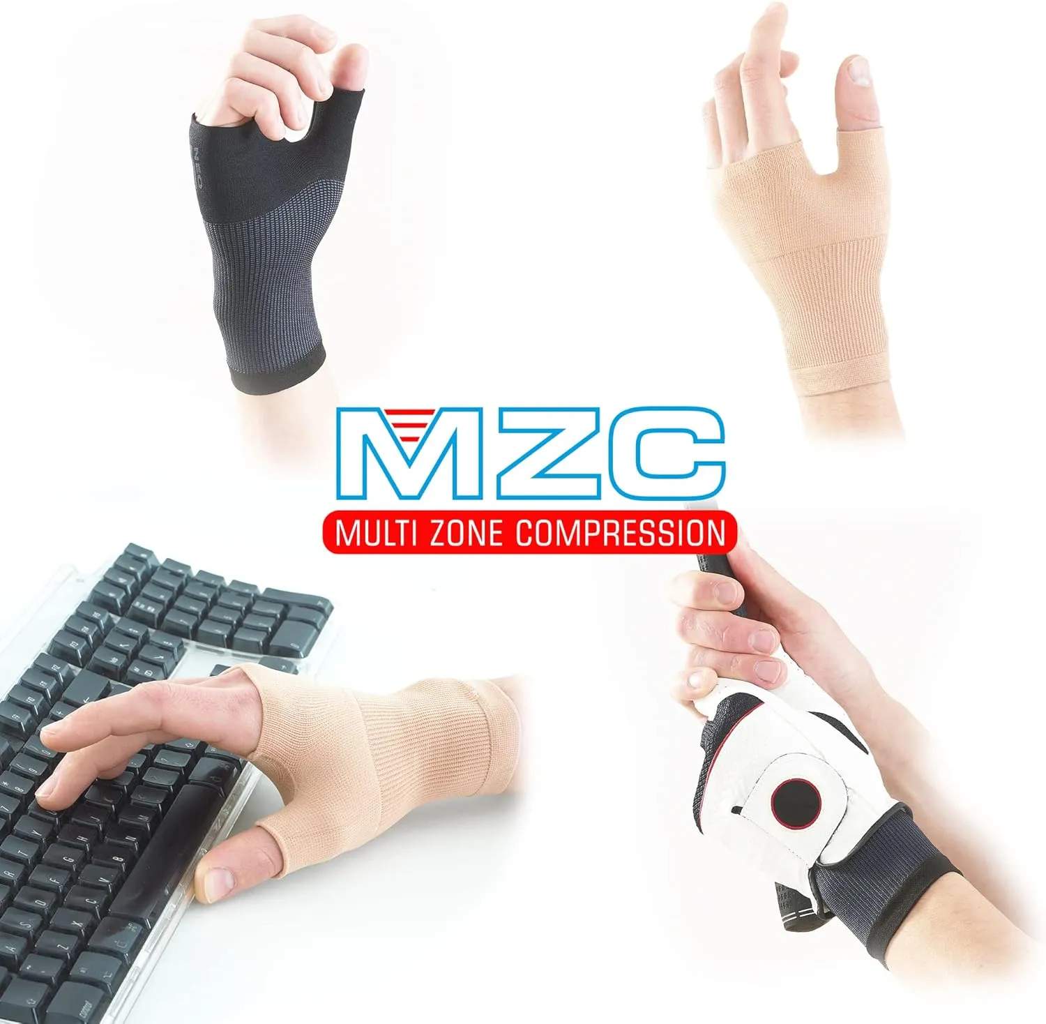 Neo-G Wrist and Thumb Support for Arthritis, Joint Pain, Tendonitis, Sprain - Wrist Brace Wrist Compression Hand Support - M - Beige