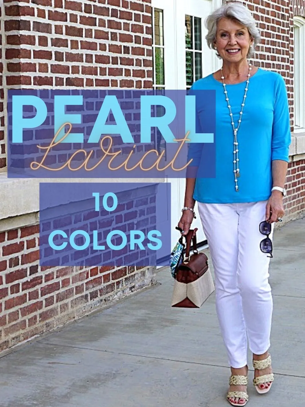 Pearl Lariat Necklace in 12 Colors