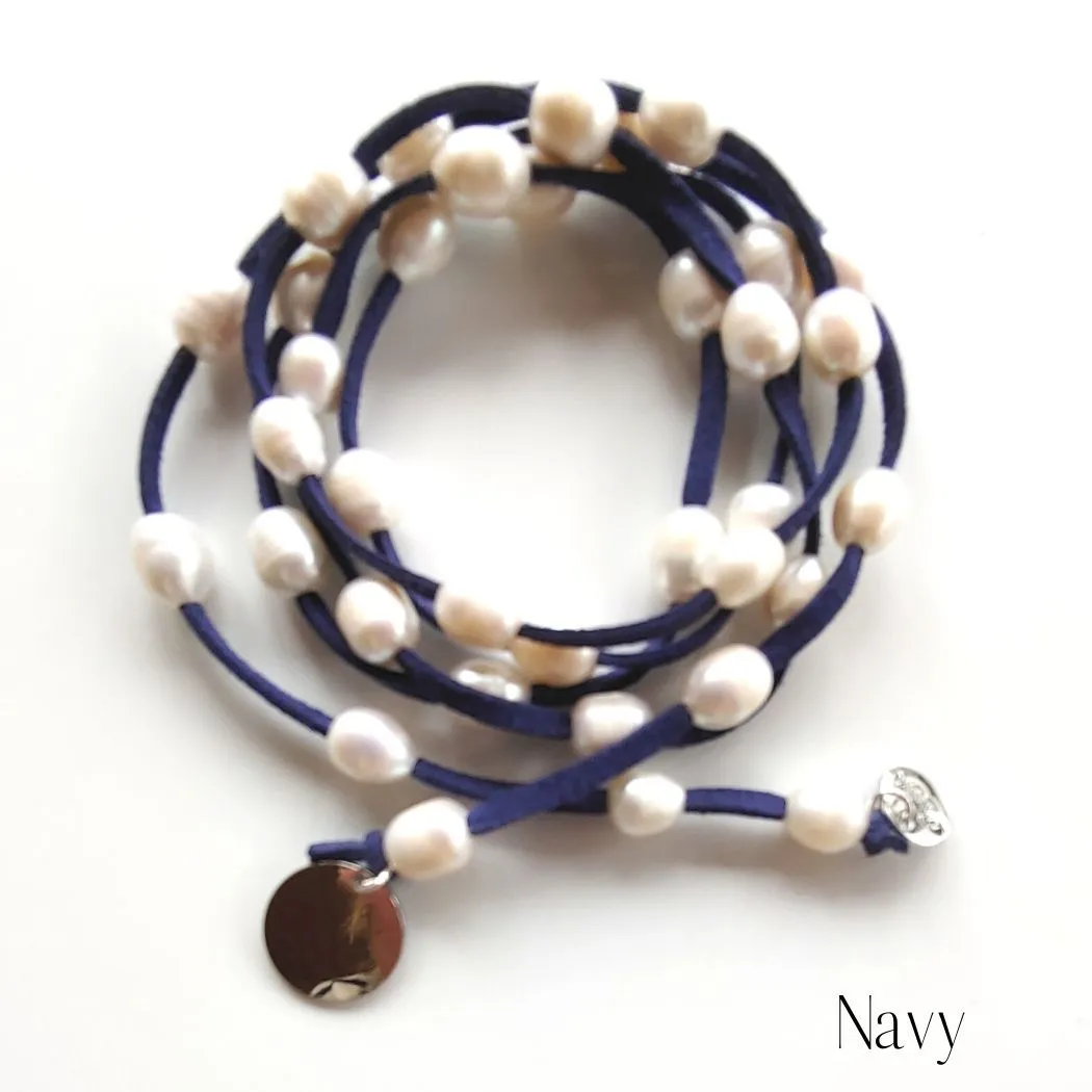 Pearl Lariat Necklace in 12 Colors