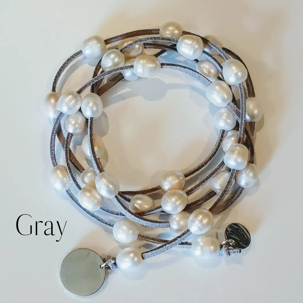 Pearl Lariat Necklace in 12 Colors