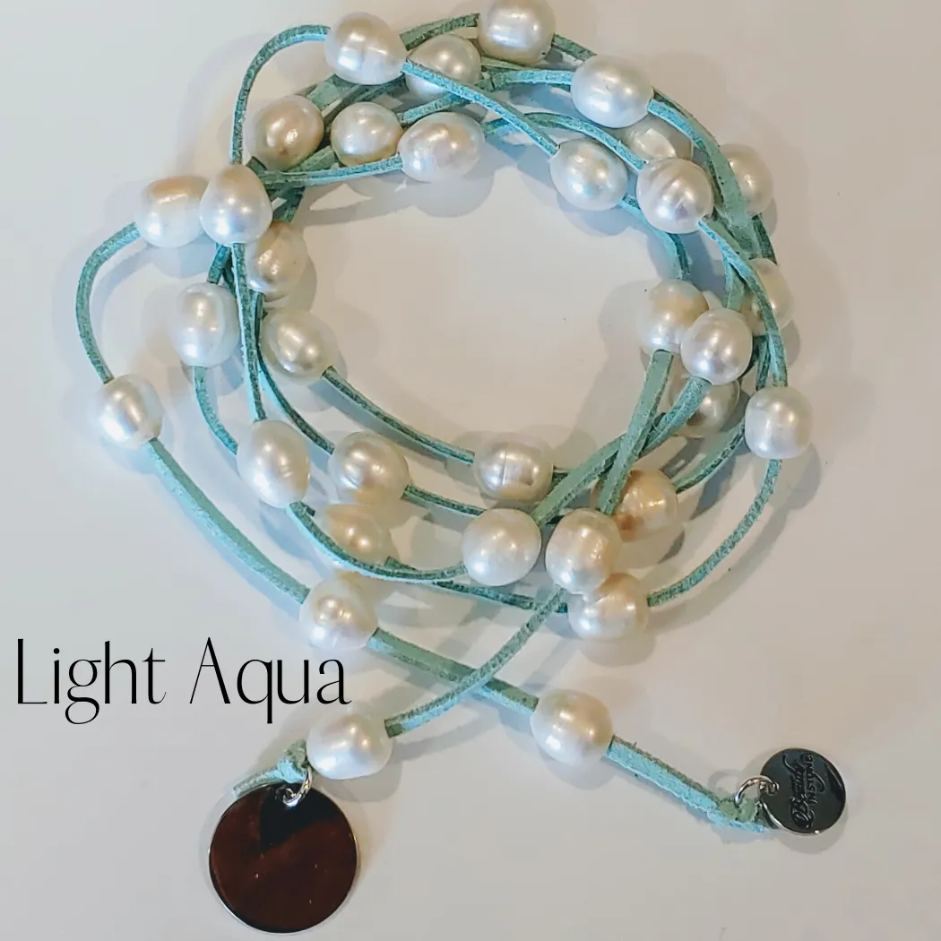 Pearl Lariat Necklace in 12 Colors