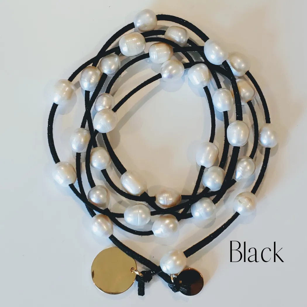 Pearl Lariat Necklace in 12 Colors