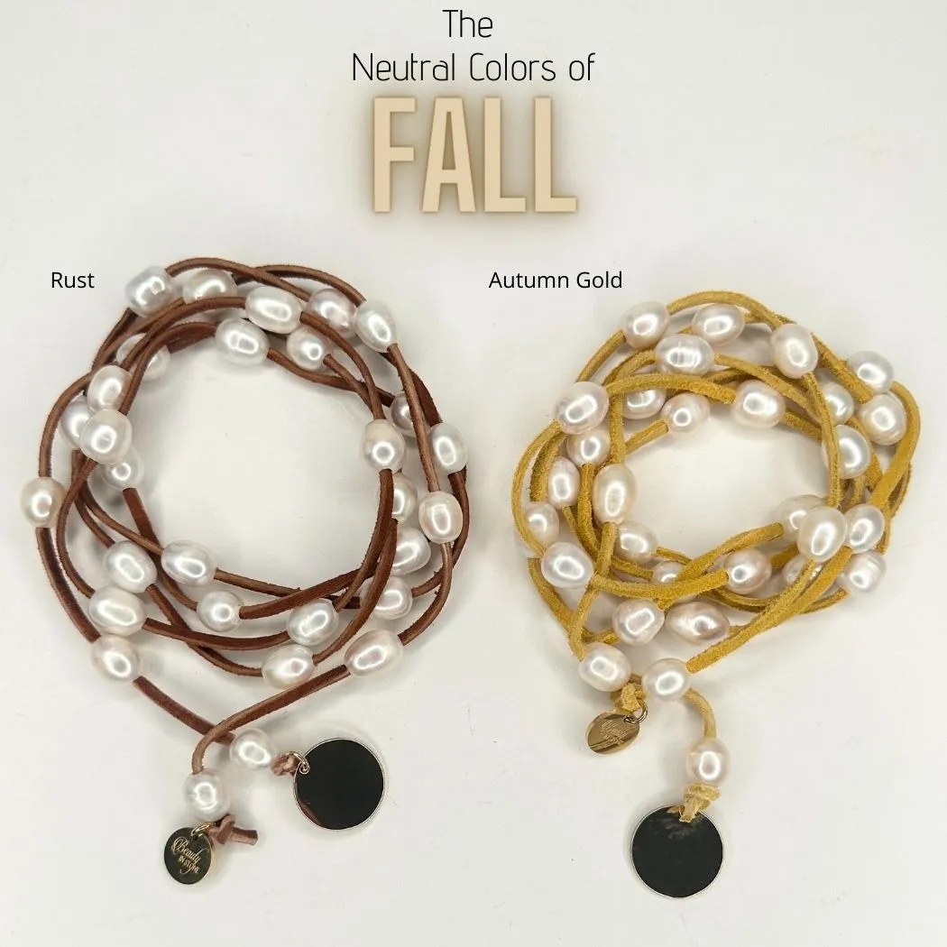 Pearl Lariat Necklace in 12 Colors
