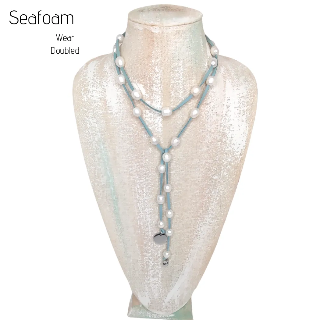 Pearl Lariat Necklace in 12 Colors