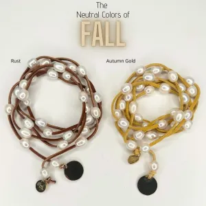 Pearl Lariat Necklace in 12 Colors