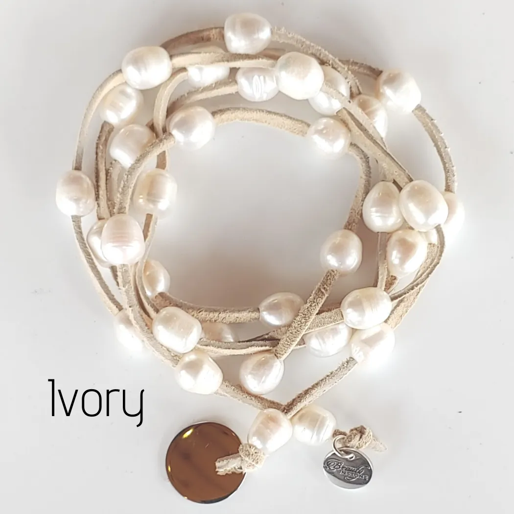 Pearl Lariat Necklace in 12 Colors