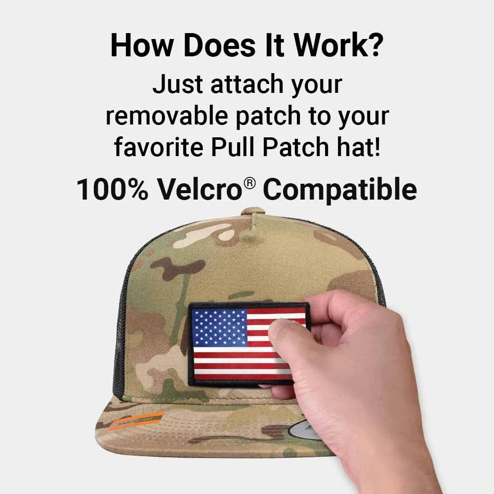 Pull Patch Hat Snapback Trucker Cap Surface to Attach Patches Camo