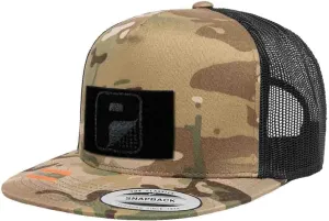 Pull Patch Hat Snapback Trucker Cap Surface to Attach Patches Camo