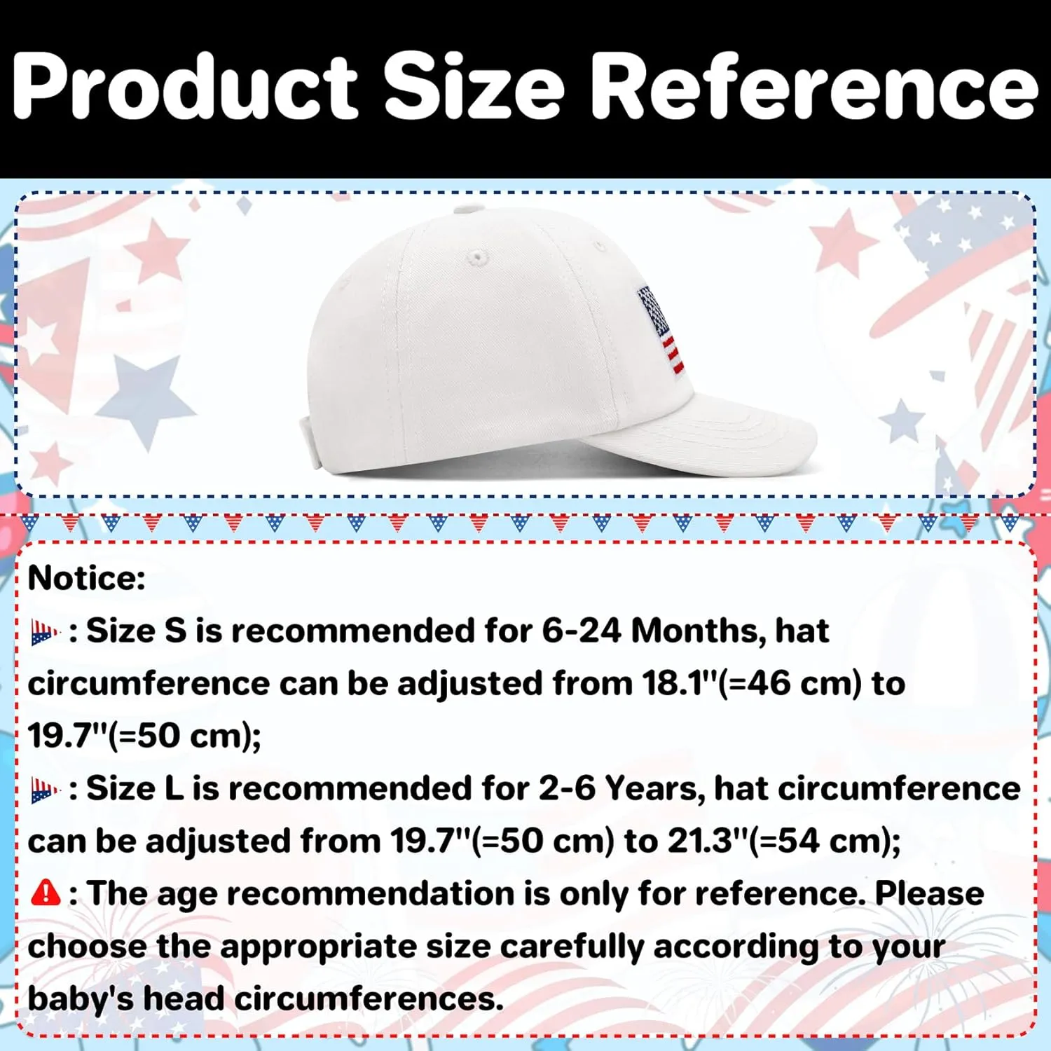 qikqik Toddler Baseball Hat Baby Baseball Cap Infant Hats Baby Ball Cap Kids 4th of July Hats Toddler American Flag Hat USA