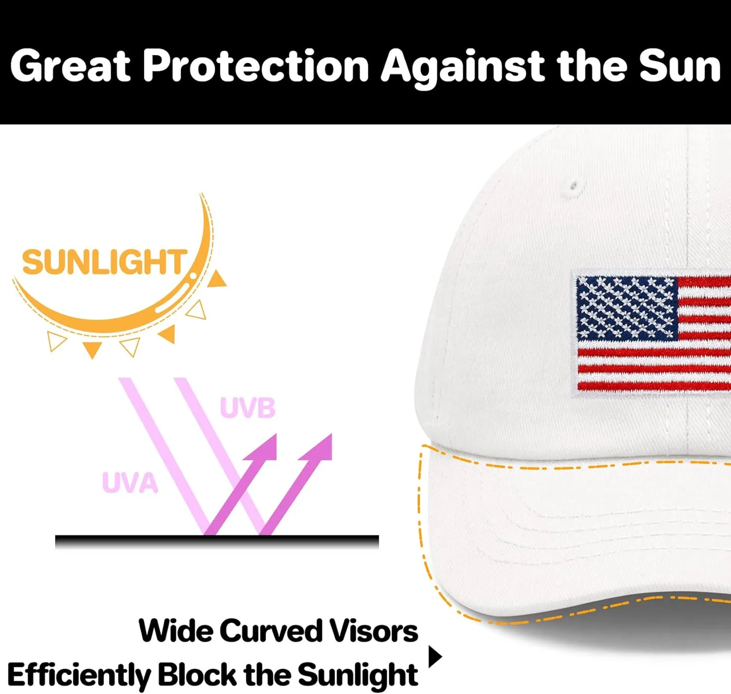qikqik Toddler Baseball Hat Baby Baseball Cap Infant Hats Baby Ball Cap Kids 4th of July Hats Toddler American Flag Hat USA