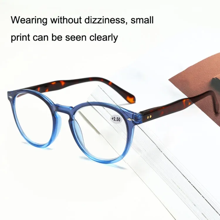 Retro Flexible Durable Portability HD Presbyopic Glasses  250(Beanflower)
