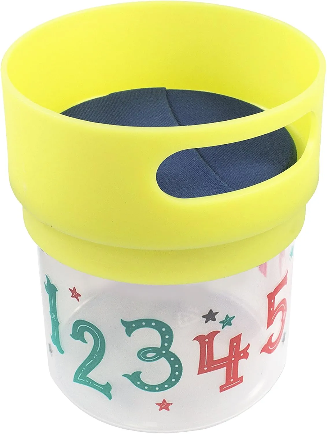 Spill Proof Snack Cup Yellow, 12 Ounce jar, Made in The USA