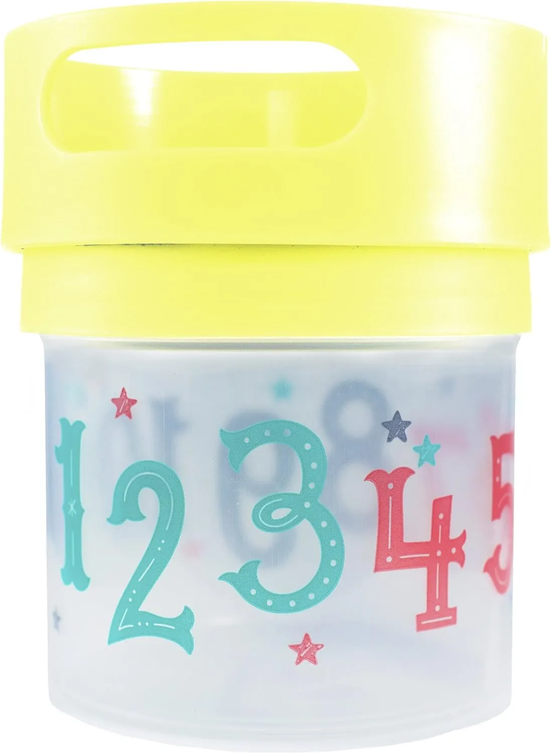 Spill Proof Snack Cup Yellow, 12 Ounce jar, Made in The USA